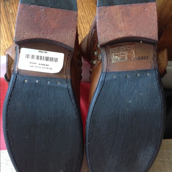 FRYE Jenna Stud & Buckle Accented Riding Boot - Picture 8 of 9